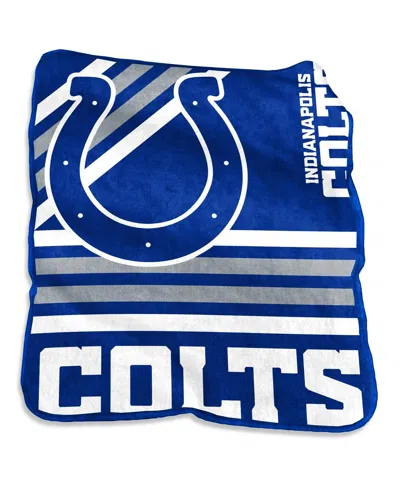 Logo Brands Indianapolis Colts 50'' X 60'' Plush Raschel Throw In Blue,white