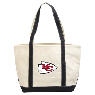 Logo Brands Kansas City Chiefs Canvas Tote Bag In Cream