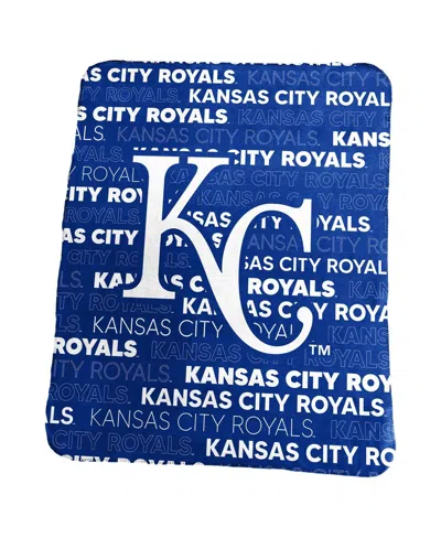 Logo Brands Kansas City Royals 50" X 60" Classic Fleece Throw Blanket In Blue