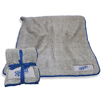 Logo Brands Knitted Throw Blanket In Gray