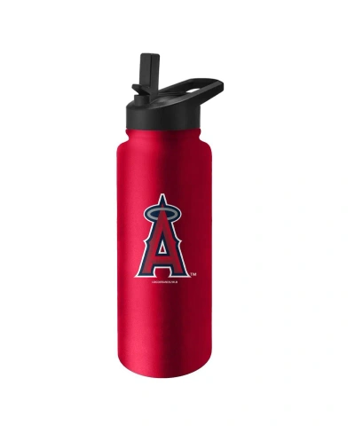 Logo Brands Los Angeles Angels 34 oz Quencher Bottle In Red