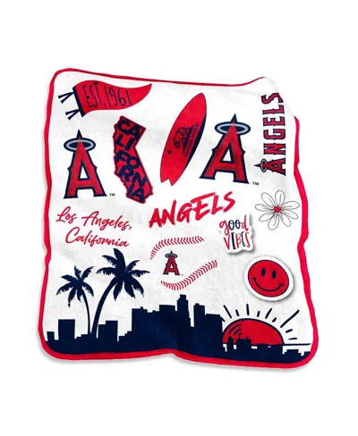 Logo Brands Los Angeles Angels 50'' X 60'' Native Raschel Plush Throw Blanket In Multi