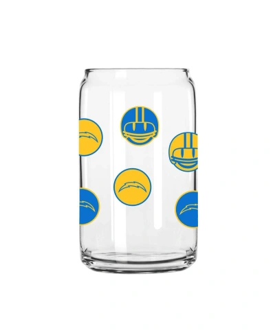 Logo Brands Los Angeles Chargers 16 oz Smiley Can Glass In Clear