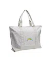 Logo Brands Los Angeles Chargers Leopard Pattern Tote Bag In Transparent