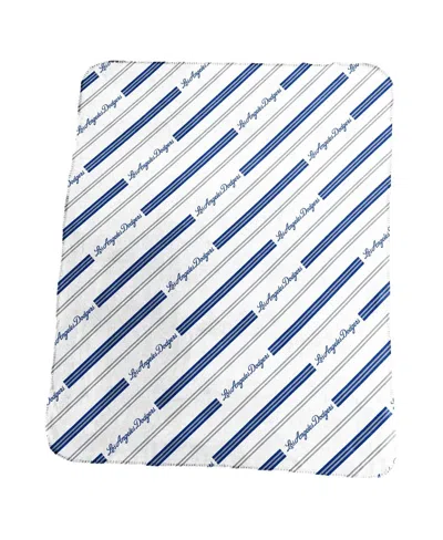 Logo Brands Los Angeles Dodgers 50" X 60" Classic Vertical Stripe Fleece Throw Blanket In Blue