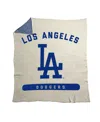 Logo Brands Los Angeles Dodgers 50" X 60" Luxe Dreams Throw Blanket In Neutral