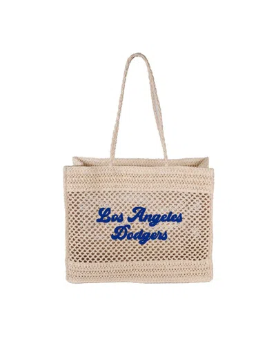 Logo Brands Los Angeles Dodgers Coastal Tote Bag In Tan
