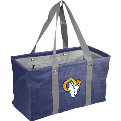Logo Brands Los Angeles Rams Crosshatch Picnic Caddy Tote Bag In Blue