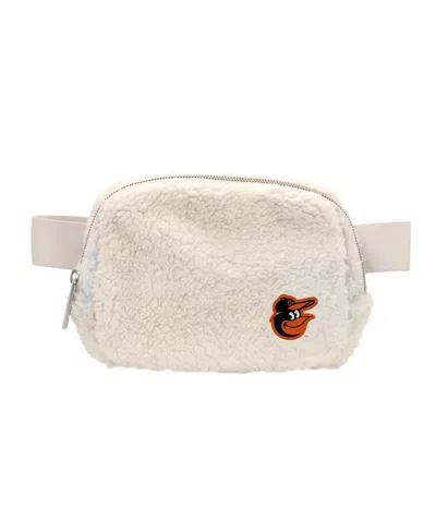 Logo Brands Men's And Women's Baltimore Orioles Sherpa Fanny Pack In White