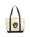 LOGO BRANDS MEN'S AND WOMEN'S MILWAUKEE BREWERS CANVAS TOTE BAG
