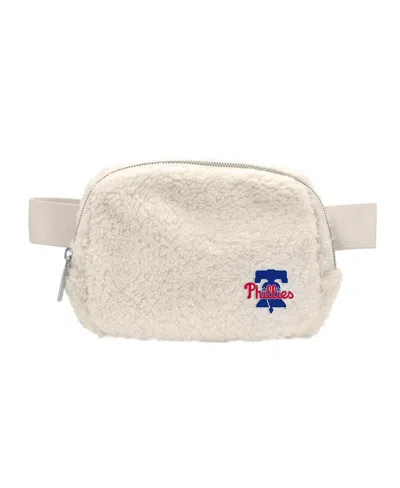 Logo Brands Men's And Women's Philadelphia Phillies Sherpa Fanny Pack In White