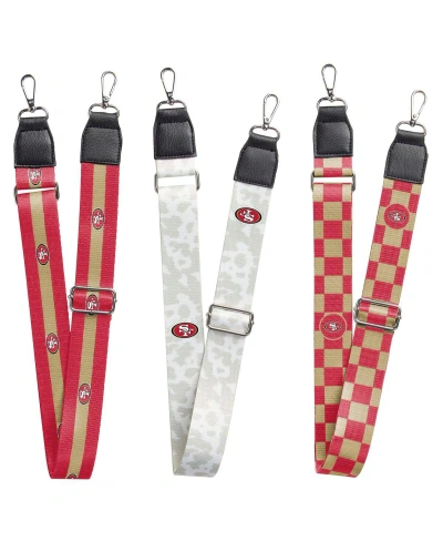 Logo Brands Men's And Women's San Francisco 49ers 3-pack Bag Strap Set In Multi