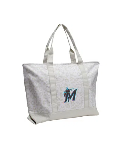 Logo Brands Miami Marlins Leopard Pattern Tote In No Color