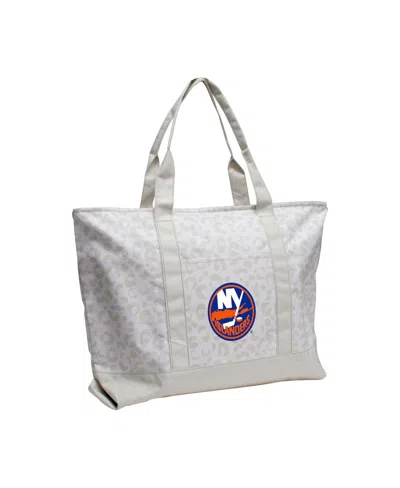 Logo Brands New York Islanders Leopard Pattern Tote In Gray