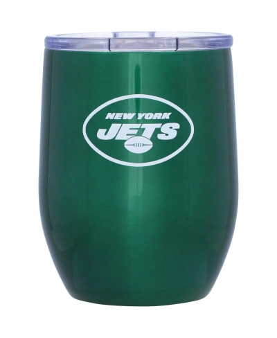 Logo Brands New York Jets 16 oz Game Day Stainless Curved Tumbler In Green