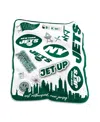 Logo Brands New York Jets 50'' X 60'' Native Raschel Plush Throw Blanket In Multi
