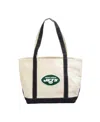 Logo Brands New York Jets Canvas Tote Bag In Cream