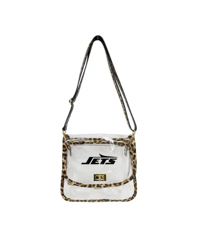 Logo Brands New York Jets Leopard Print Trim Clear Purse In No Color
