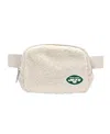 Logo Brands New York Jets Sherpa Fanny Pack In White