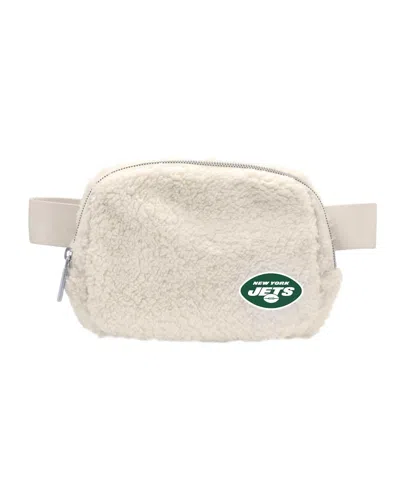 Logo Brands New York Jets Sherpa Fanny Pack In White
