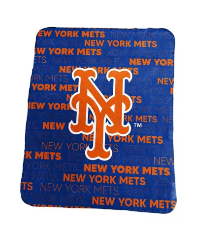Logo Brands New York Mets 50" X 60" Classic Fleece Throw Blanket In Blue