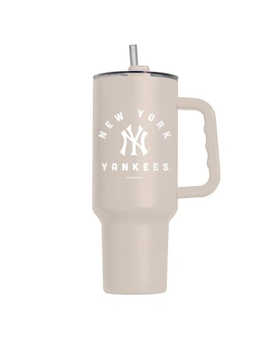 Logo Brands New York Yankees 40 oz Sand Soft Touch Tumbler In Cream