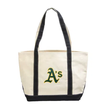 Logo Brands Oakland Athletics Canvas Tote Bag In Cream