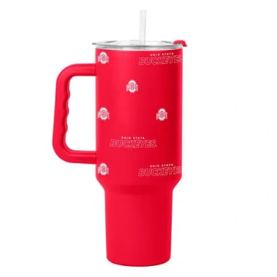 Logo Brands Ohio State Buckeyes 40oz. Step And Repeat Powder Coat Tumbler In Red