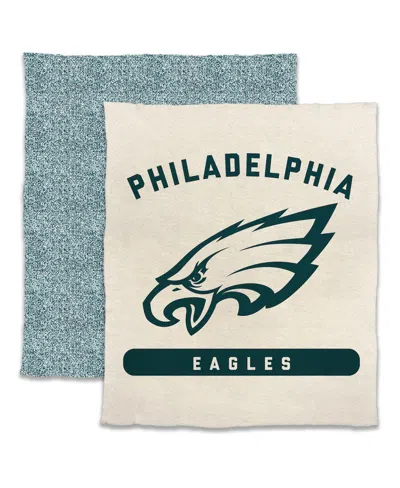 Logo Brands Philadelphia Eagles 50" X 60" Luxe Dreams Throw In Oatmeal