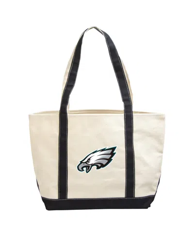 Logo Brands Philadelphia Eagles Canvas Tote Bag In Cream