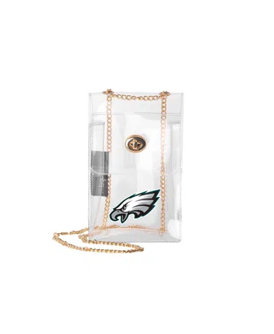Logo Brands Philadelphia Eagles Clear Essential Crossbody Purse In Transparent