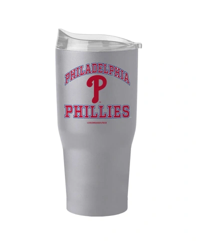 Logo Brands Philadelphia Phillies 30 oz Stone Powder Coat Tumbler In Gray