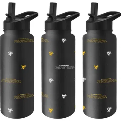 Logo Brands Pittsburgh Penguins 34oz. Steep And Repeat Quencher Bottle In Black