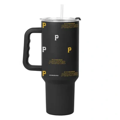 Logo Brands Pittsburgh Pirates 40oz. Step And Repeat Powder Coat Tumbler In Black