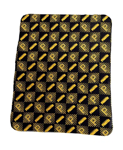 Logo Brands Pittsburgh Pirates 60" X 50" Repeating Pattern Fleece Throw Blanket In Black