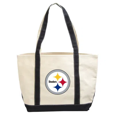 Logo Brands Pittsburgh Steelers Canvas Tote Bag In Cream