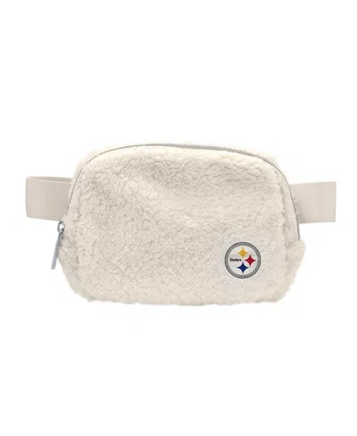 Logo Brands Pittsburgh Steelers Sherpa Fanny Pack In White