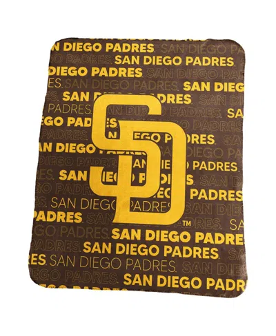 Logo Brands San Diego Padres 50" X 60" Classic Fleece Throw Blanket In Brown