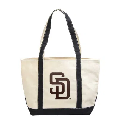 Logo Brands San Diego Padres Canvas Tote Bag In Cream