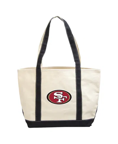 Logo Brands San Francisco 49ers Canvas Tote Bag In Cream