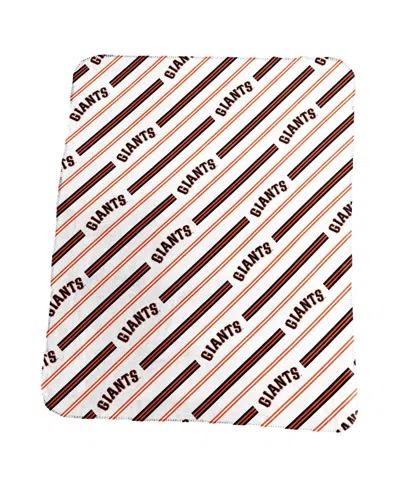 Logo Brands San Francisco Giants 50" X 60" Classic Vertical Stripe Fleece Throw Blanket In Brown