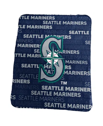 Logo Brands Seattle Mariners 50" X 60" Classic Fleece Throw Blanket In Blue