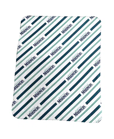 Logo Brands Seattle Mariners 50" X 60" Classic Vertical Stripe Fleece Throw In Multi