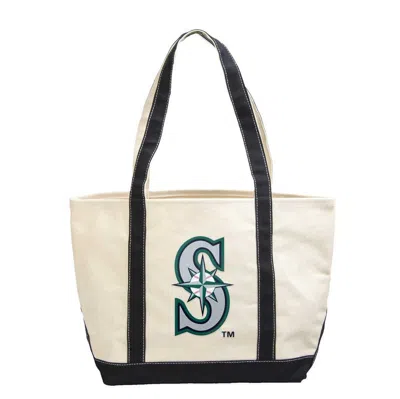 Logo Brands Seattle Mariners Canvas Tote Bag In Cream