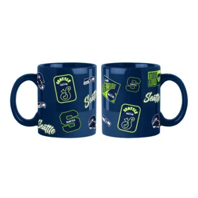 Logo Brands Seattle Seahawks 2-pack 15oz. Color Mug Set In Blue