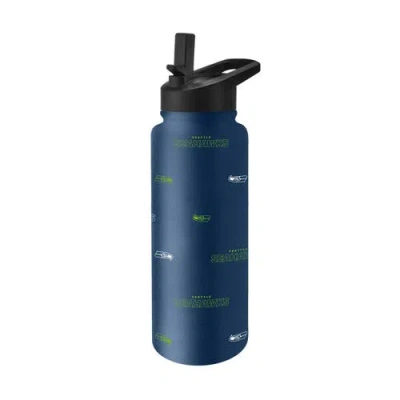 Logo Brands Seattle Seahawks 34oz. Steap And Repeat Quencher Bottle In Blue