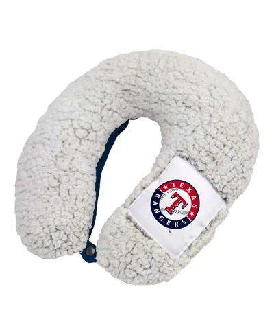 Logo Brands Texas Rangers Frosty Sherpa Neck Pillow In White