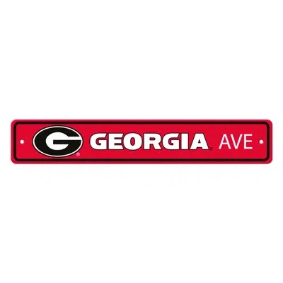 Logo Brands University Of Georgia Street Sign In Red;black