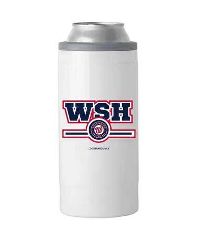 Logo Brands Washington Nationals 12 oz Letterman Slim Can Cooler In White
