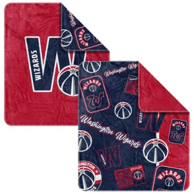 Logo Brands Washington Wizards 50" X 60" Dream Weave Throw Blanket In Blue